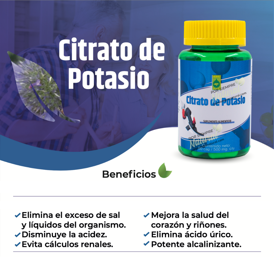 Citrato de Potasio 60 Cápsulas