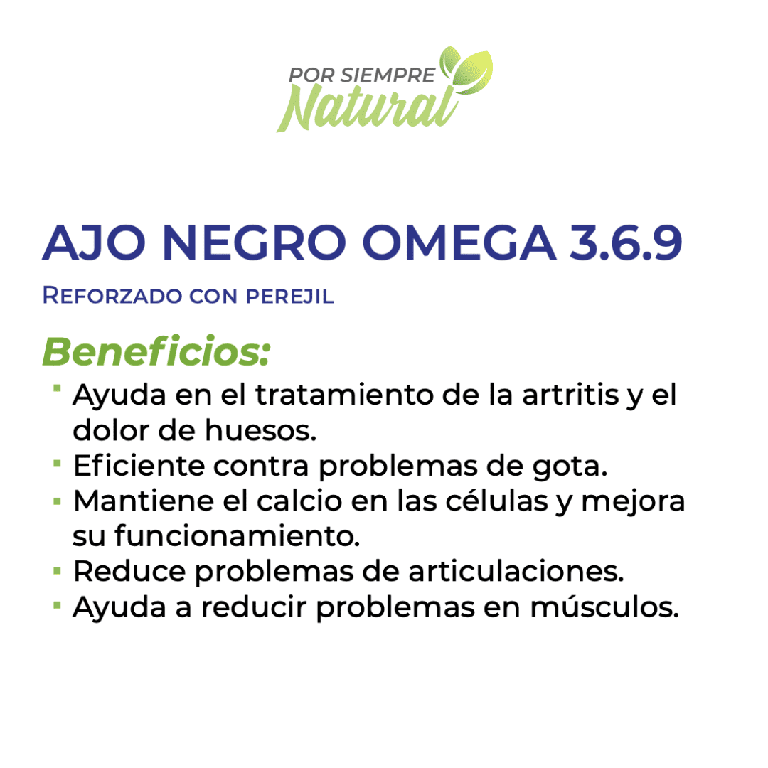 Ajo Negro Omega 3.6.9 30 Cápsulas