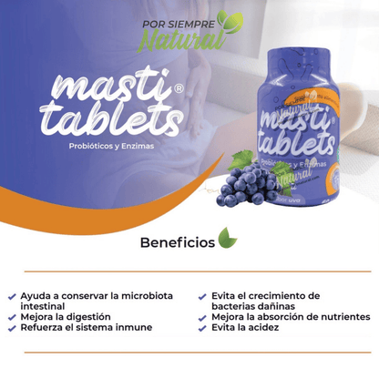 Masti Tablets Probióticos y Enzimas 60 Tabletas