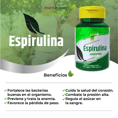 Espirulina 60 Cápsulas
